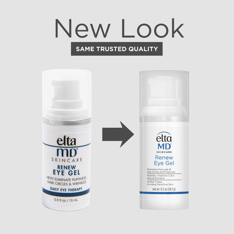 New Look. Same Trusted Quality. EltaMD Renew Eye Gel