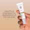 Slide 3 - Depuffs & brightens the appearance of the eye area